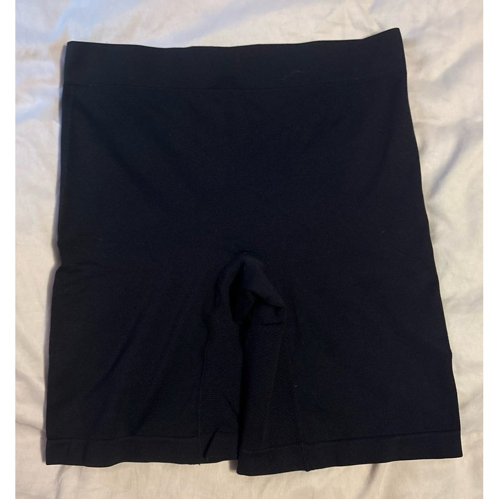NEW Vanity Fair Black Seamless Microfiber Shapewear Shorts, Large/7